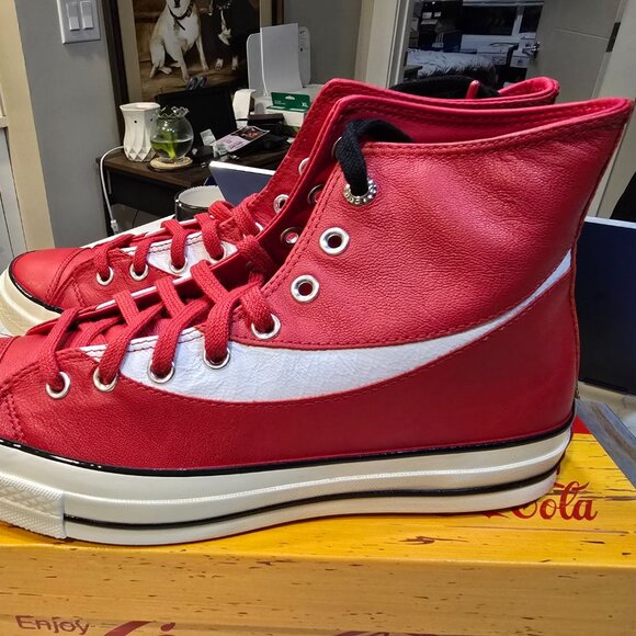 Converse x Coca-Cola Chuck 70 Leather 2025 COKE Mens Size 9.5 (10) NEW A17888C - Picture 2 of 14